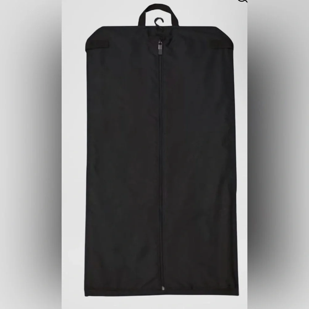 Sleek Black Travel Foldable Garment Bag with Minimalist Design